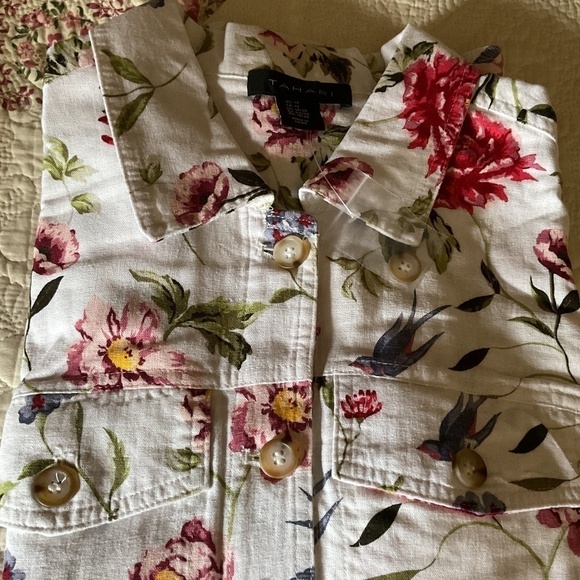 NWT TAHARI Plus Linen Blend Jacket Linen/viscose US 1X - Picture 4 of 7